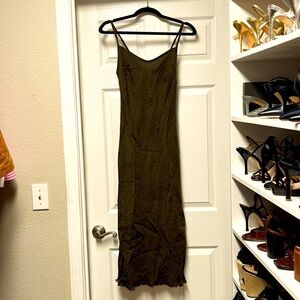 Nation ltd. Slip dress olive green